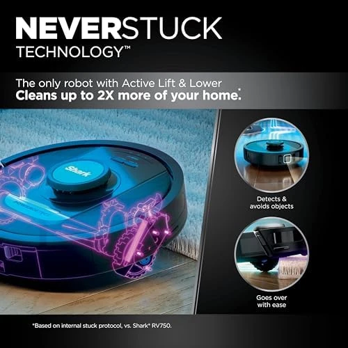 Self-Empty Robot Vacuum with NeverStuck Technology — Robot Vacuum, Shark
