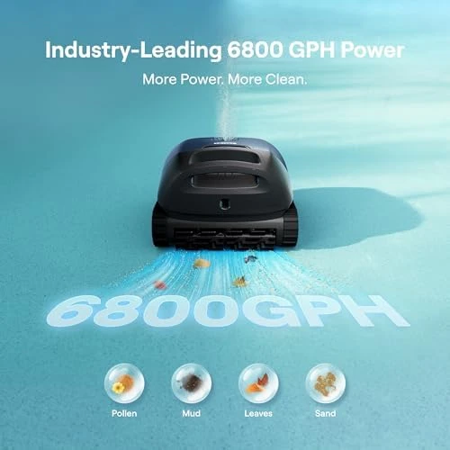 Cordless Pool Vacuum Robot with 6800 GPH Suction — Robot Vacuum, Beatbot