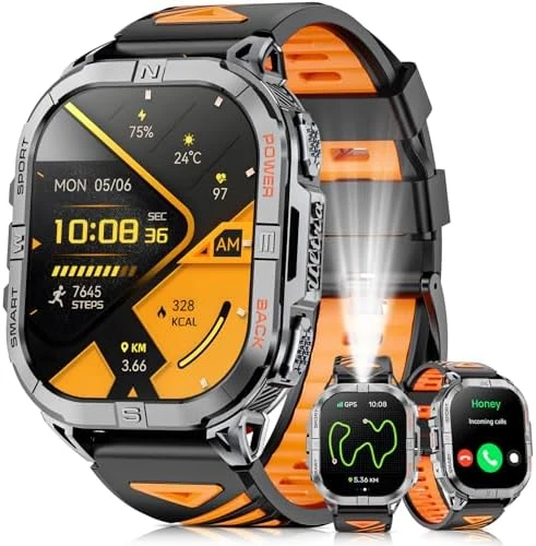 Military Smart Watch with LED Flashlight and GPS — GPS Watches, Joautrial