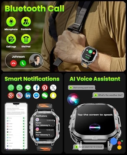 Military Smart Watch with LED Flashlight and GPS — GPS Watches, Joautrial