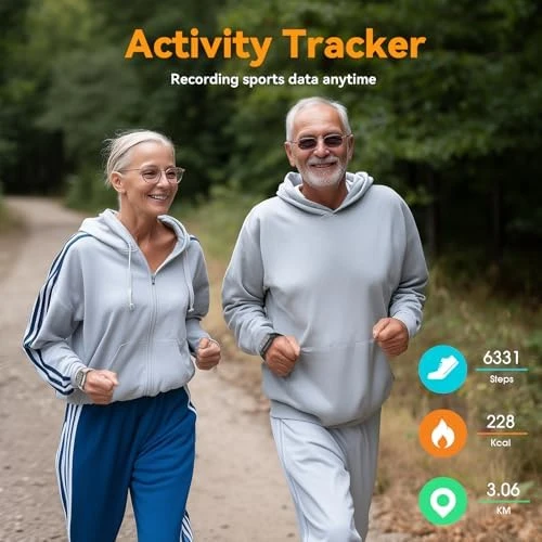 Pedometer Watch Senior Friendly — Fitness Tracker, DAVIKO