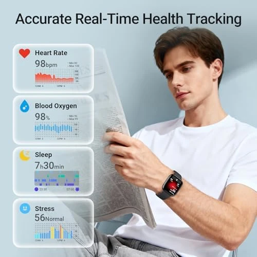 Smart Watch with AMOLED Display and Fitness Tracking — Fitness Tracker, Fitpolo