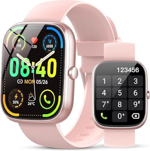 Smart Watch with Answer/Make Calls, Heart Rate/Sleep Monitor, IP68 Waterproof, 115+ Sports Activity Trackers — Fitness Tracker, taopodo