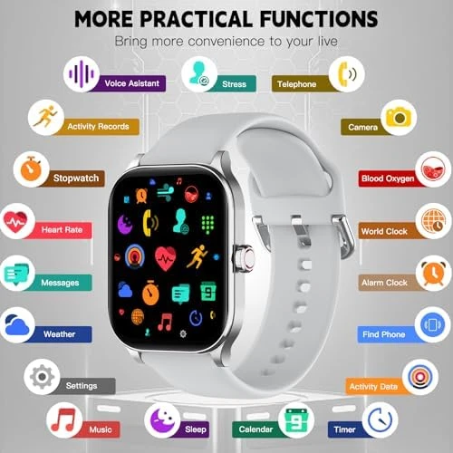 Smart Watch with Bluetooth Call and Health Tracking — Fitness Tracker, Odsslgw
