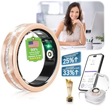 Diamond Smart Ring and Wireless Charging Case — Smart Ring, MSDQQTIY