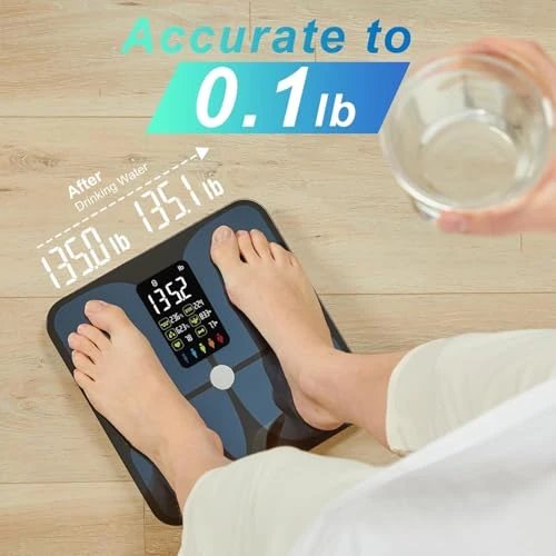 Smart Digital Bathroom Weight Scale with BMI Body Fat Muscle Mass — Smart Scale, Lepulse