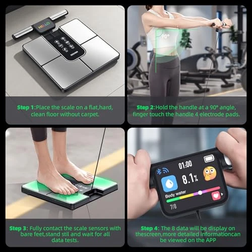 Smart Scale for Body Weight with 8 Electrode — Smart Scale, DEKABR