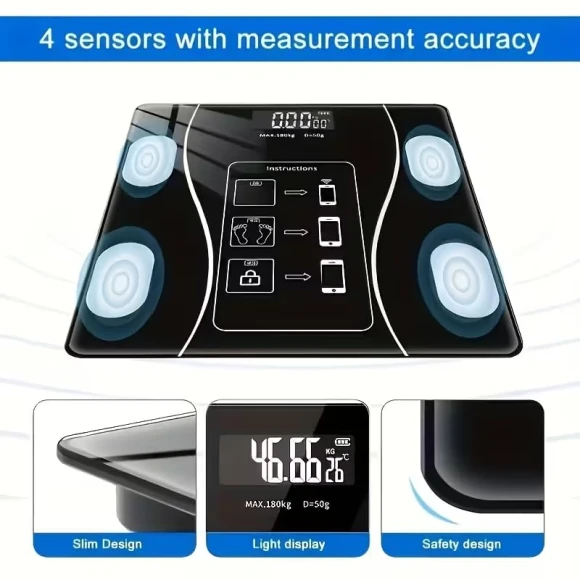 AI Scale for Body Weight and Fat Percentage — Smart Scale, HDView