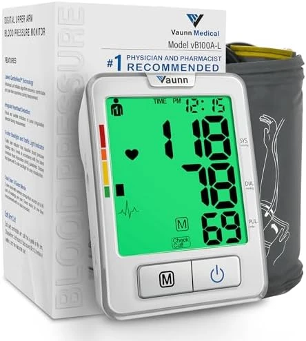 Automatic Upper Arm Blood Pressure Monitor — Blood Pressure Monitor, Vaunn