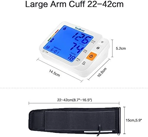 Digital Blood Pressure Monitor with Large Cuff — Blood Pressure Monitor, Tediver