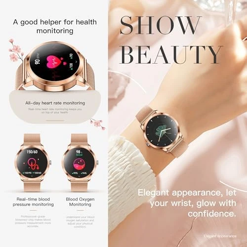 Smart Watch for Women, 1.27" AMOLED — Fitness Tracker, SGDDFIT