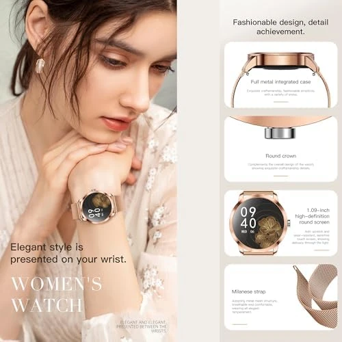 Smart Watch for Women, 1.27" AMOLED — Fitness Tracker, SGDDFIT