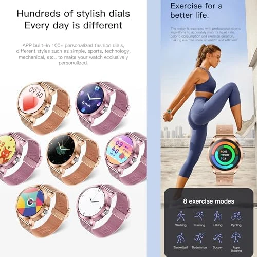 Smart Watch for Women, 1.27" AMOLED — Fitness Tracker, SGDDFIT