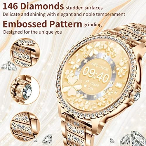 Smart Watch for Women (Make/Answer Call) with Diamond — Smart Watch, GADIXY