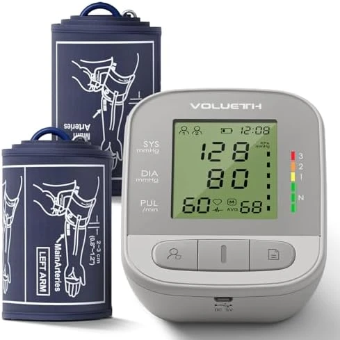 Upper Arm Blood Pressure Cuff, Blood Pressure Monitor for Kids & Adult, Small Cuff 7"-9", Medium/Large Cuff 9"-17",... — Blood Pressure Monitor, VOLUETH