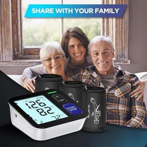 Upper Arm Blood Pressure Monitor with 3 Cuffs — Blood Pressure Monitor, AQESO