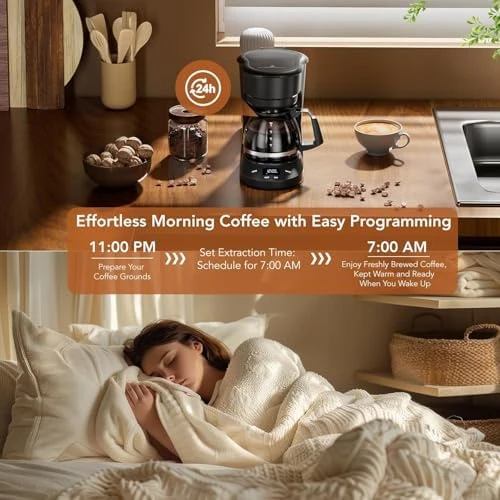 5 Cup Programmable Drip Coffee Maker — Coffee Maker, Electactic