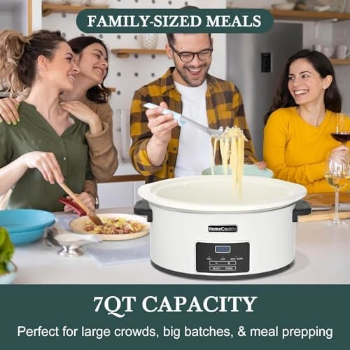 7-Quart Programmable Slow Cooker with Timer and Keep Warm — Multicooker, HOMECOOKIN