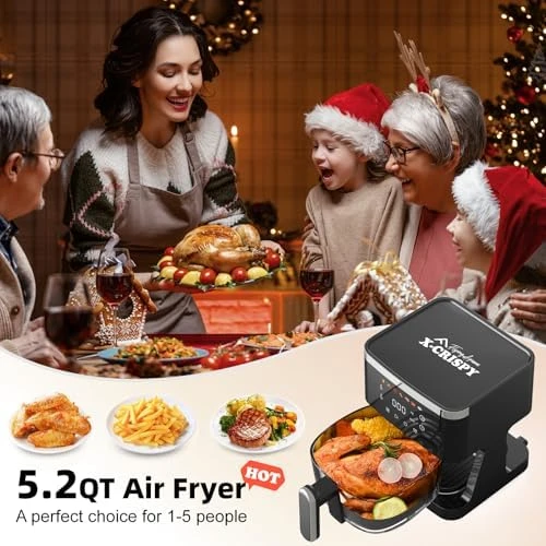 Air Fryer Glass, 5.2QT Convection Oven — Air Fryer, FLYING APSARAS