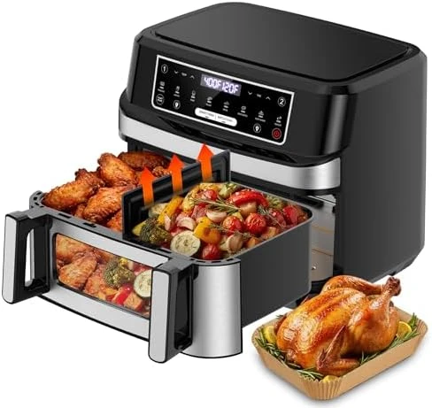 Dual Zone Air Fryer Oven with Divider — Air Fryer, Emphsism