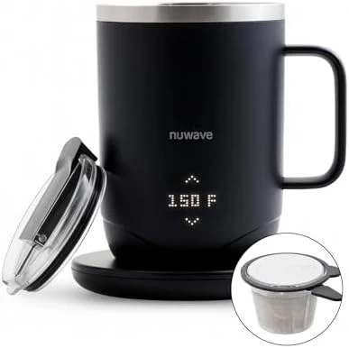 Self-Heating Coffee Mug with Charging Base — Smart Water Bottle, Nuwave