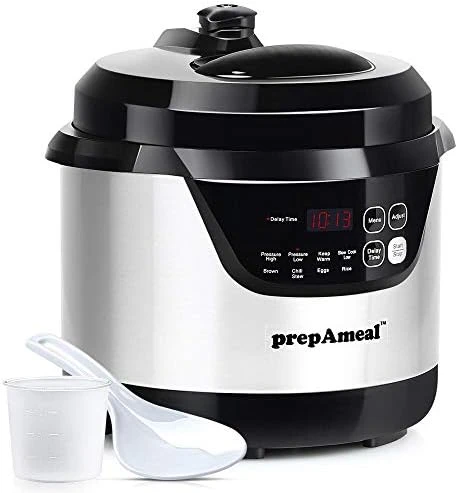 3 Quart Pressure Cooker 8-in-1 Multi Use Programmable — Multicooker, prepAmeal