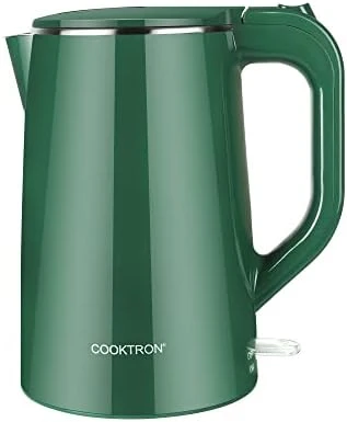 Electric Kettle Quiet, Double Wall Hot Water Boiler BPA-Free, Cool Touch, Cordless — Electric Kettle, COOKTRON