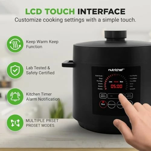 Electric Pressure Cooker 6 Quart — Multicooker, NutriChef