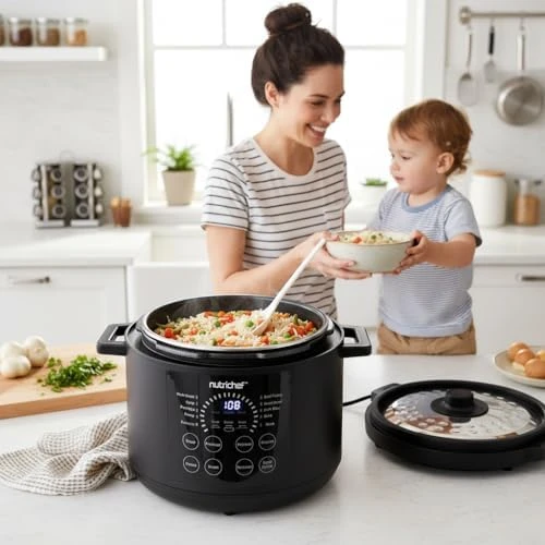 Electric Pressure Cooker 6 Quart — Multicooker, NutriChef