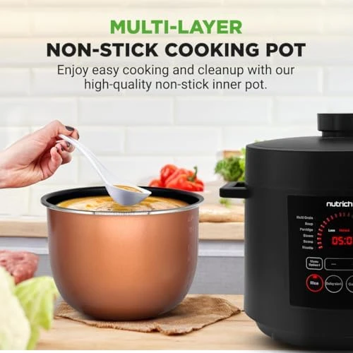 Electric Pressure Cooker 6 Quart — Multicooker, NutriChef