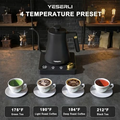 Gooseneck Electric Kettle with Temperature Control — Electric Kettle, YESERLI