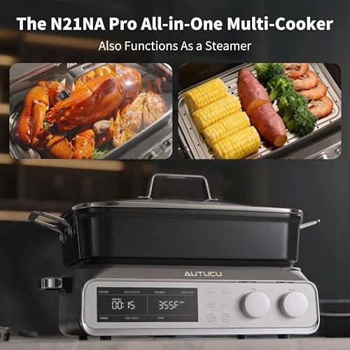 Slow Cooker 10 Quart, 8-in-1 Programmable Multi-Cooker — Multicooker, AUTUCU