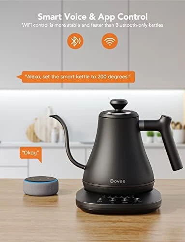 Bluetooth Meat Thermometer Bundle with Smart Electric Kettle — Electric Kettle, Govee