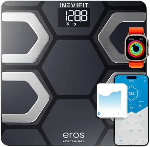 Bluetooth Smart Scale & Digital Kitchen Scale Fitness Bundle — Smart Scale, INEVIFIT