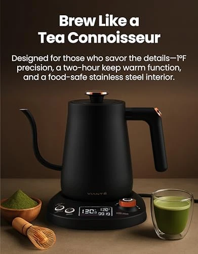 Electric Gooseneck Kettle with Precise Temperature Control — Electric Kettle, Vianté