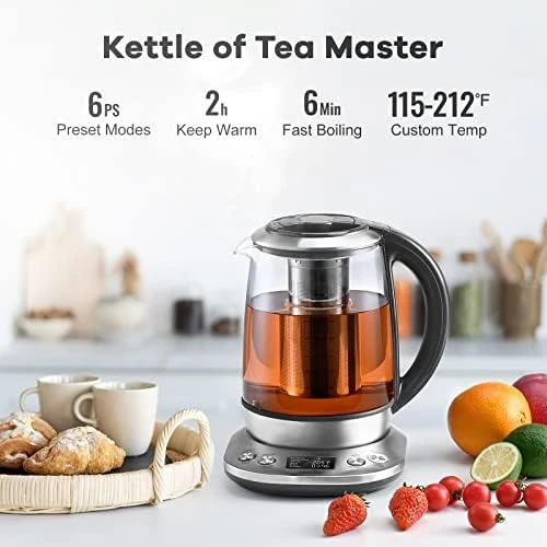 Electric Tea Kettle with Temperature Control and Infuser — Electric Kettle, Mecity