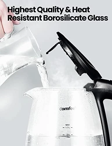 Glass Electric Tea Kettle & Hot Water Kettle — Electric Kettle, COMFEE'