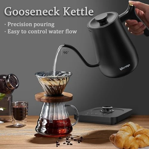Gooseneck Electric Kettle with Temperature Control — Electric Kettle, Ulcreigo