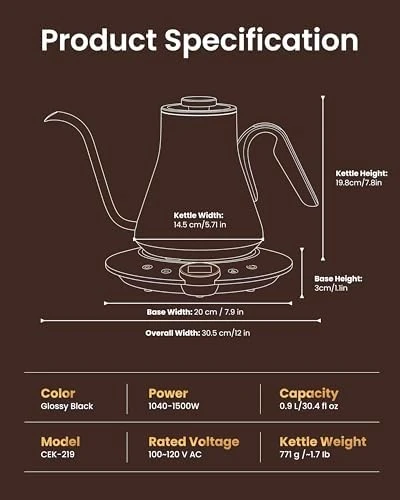 Gooseneck Electric Kettle — Electric Kettle, INTASTING