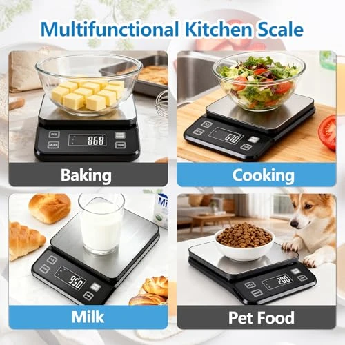 IPX7 Waterproof Food Scale with 0.1g Precision — Smart Scale, Anelueeoo