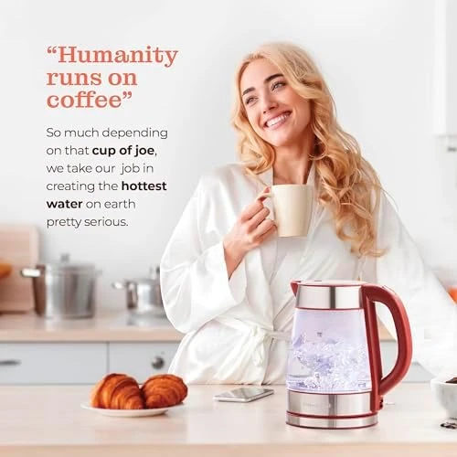 Speed-Boil Electric Kettle, 1.7L 1500W — Electric Kettle, Peach Street
