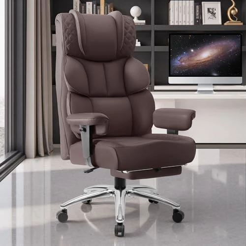 Big and Tall Leather Gaming Chair with Footrest — Smart Chairs, BestGlory