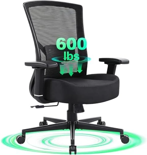 Big and Tall Office Chair with Adjustable Lumbar Support — Smart Chairs, KWKSV