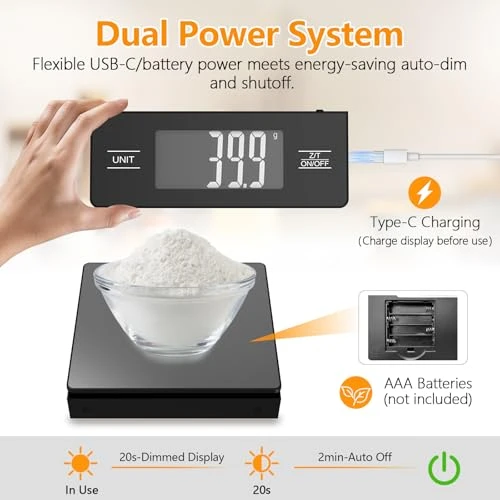 Digital Kitchen Scale with Detachable Display Wireless Food Scale — Kitchen Gadgets, ABOVINOL