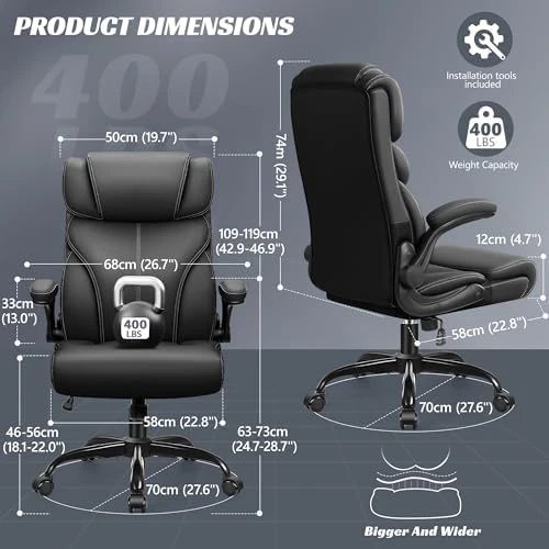 Ergonomic Big and Tall Computer Desk Chair — Smart Chairs, HeroSet