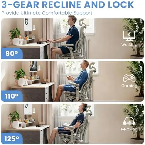 Ergonomic Office Chair with Footrest — Smart Chairs, MOJAY