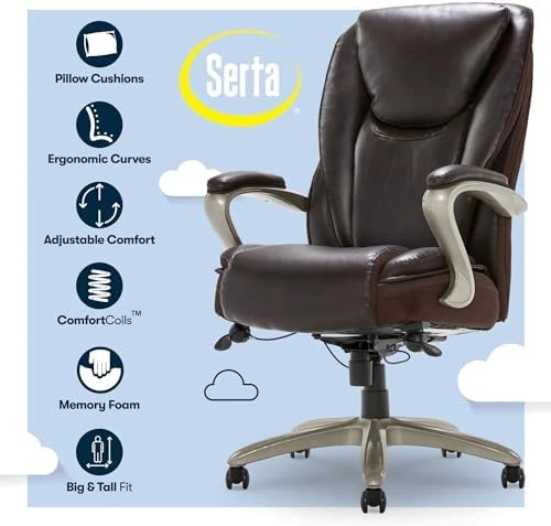 Hensley Big & Tall Ergonomic High-Back Office Chair — Smart Chairs, Serta