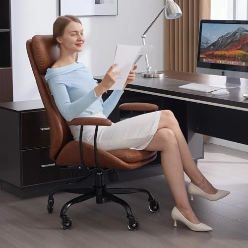 Leather Desk Chair — Smart Chairs, E-Motie