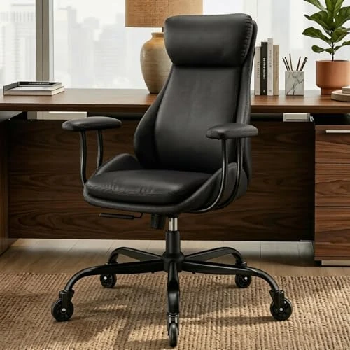 Leather Desk Chair — Smart Chairs, E-Motie