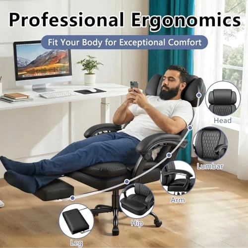 Office Chair with Foot Rest — Smart Chairs, VENDORZ
